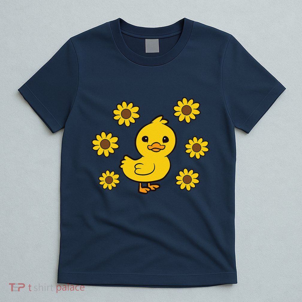 Cute Duck Summer Sunflower Kawaii Duck T-Shirt