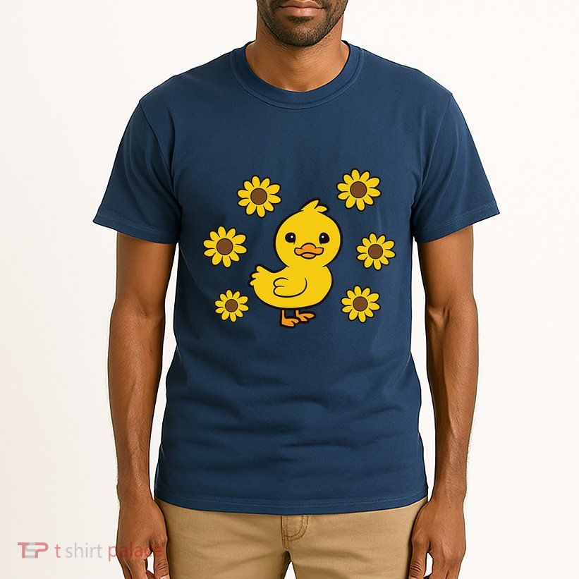 Cute Duck Summer Sunflower Kawaii Duck Tall T-Shirt