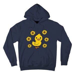 Cute Duck Summer Sunflower Kawaii Duck Tall Hoodie