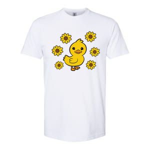 Cute Duck Summer Sunflower Kawaii Duck Softstyle CVC T-Shirt