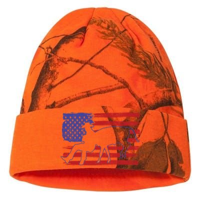 Chute Dogging Steer Wrestling Rodeo Cow Event Usa Flag Cute Gift Kati Licensed 12" Camo Beanie