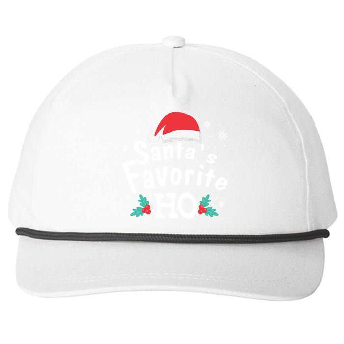 Christmas Day Santa Favorite Ho Funny Snapback Five-Panel Rope Hat