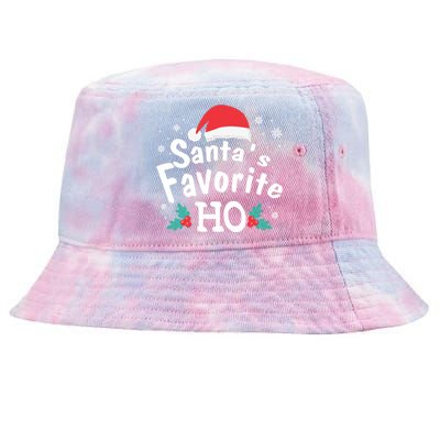 Christmas Day Santa Favorite Ho Funny Tie-Dyed Bucket Hat