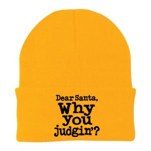 Christmas Dear Santa Why You Judgin Funny Gift Knit Cap Winter Beanie