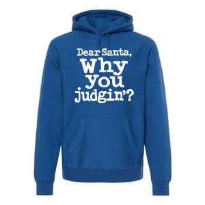 Christmas Dear Santa Why You Judgin Funny Gift Premium Hoodie