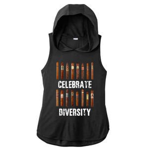 Celebrate Diversity Smoke Cigars Cigar Smoking Ladies PosiCharge Tri-Blend Wicking Draft Hoodie Tank