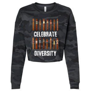 Celebrate Diversity Smoke Cigars Cigar Smoking Cropped Pullover Crew