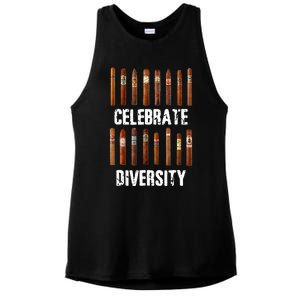 Celebrate Diversity Smoke Cigars Cigar Smoking Ladies PosiCharge Tri-Blend Wicking Tank