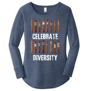 Celebrate Diversity Smoke Cigars Cigar Smoking Women's Perfect Tri Tunic Long Sleeve Shirt