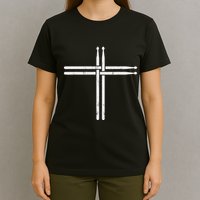 Christian Drum Stick Cross Funny Drummer T-Shirt