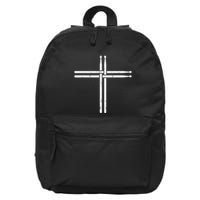 Christian Drum Stick Cross Funny Drummer 16 in Basic Backpack