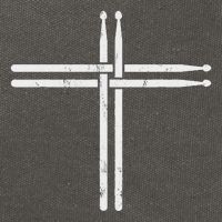 Christian Drum Stick Cross Funny Drummer Cotton Canvas Backpack