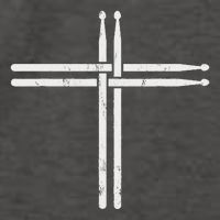 Christian Drum Stick Cross Funny Drummer Vector Backpack