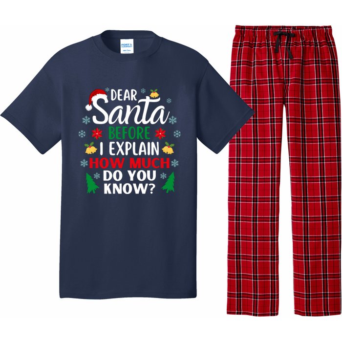 Christmas Dear Santa Before I Explain How Much Do You Know Pajama Set