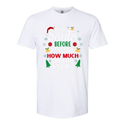 Christmas Dear Santa Before I Explain How Much Do You Know Softstyle CVC T-Shirt