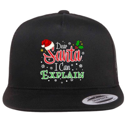 Christmas Dear Santa I Can Explain Funny Santa Claus Joke Gift Flatbill Hat