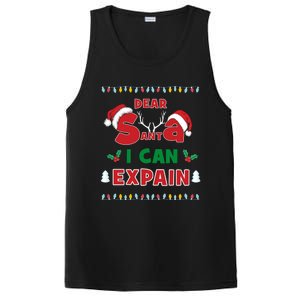 Christmas Dear Santa I Can Explain Funny Santa Claus Joke Cute Gift PosiCharge Competitor Tank