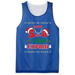 Christmas Dear Santa I Can Explain Funny Santa Claus Joke Cute Gift Mesh Reversible Basketball Jersey Tank