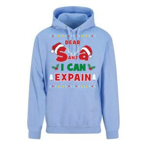 Christmas Dear Santa I Can Explain Funny Santa Claus Joke Cute Gift Unisex Surf Hoodie