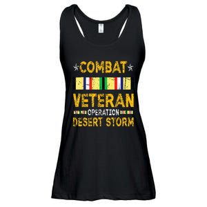 Combat Desert Storm Veteran Persian War Service Ribbon Ladies Essential Flowy Tank