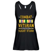 Combat Desert Storm Veteran Persian War Service Ribbon Ladies Essential Flowy Tank