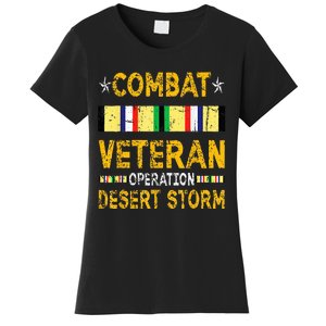 Combat Desert Storm Veteran Persian War Service Ribbon Women's T-Shirt