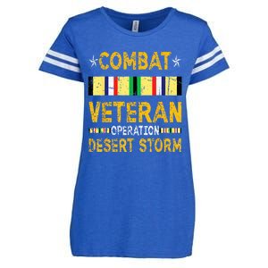 Combat Desert Storm Veteran Persian War Service Ribbon Enza Ladies Jersey Football T-Shirt