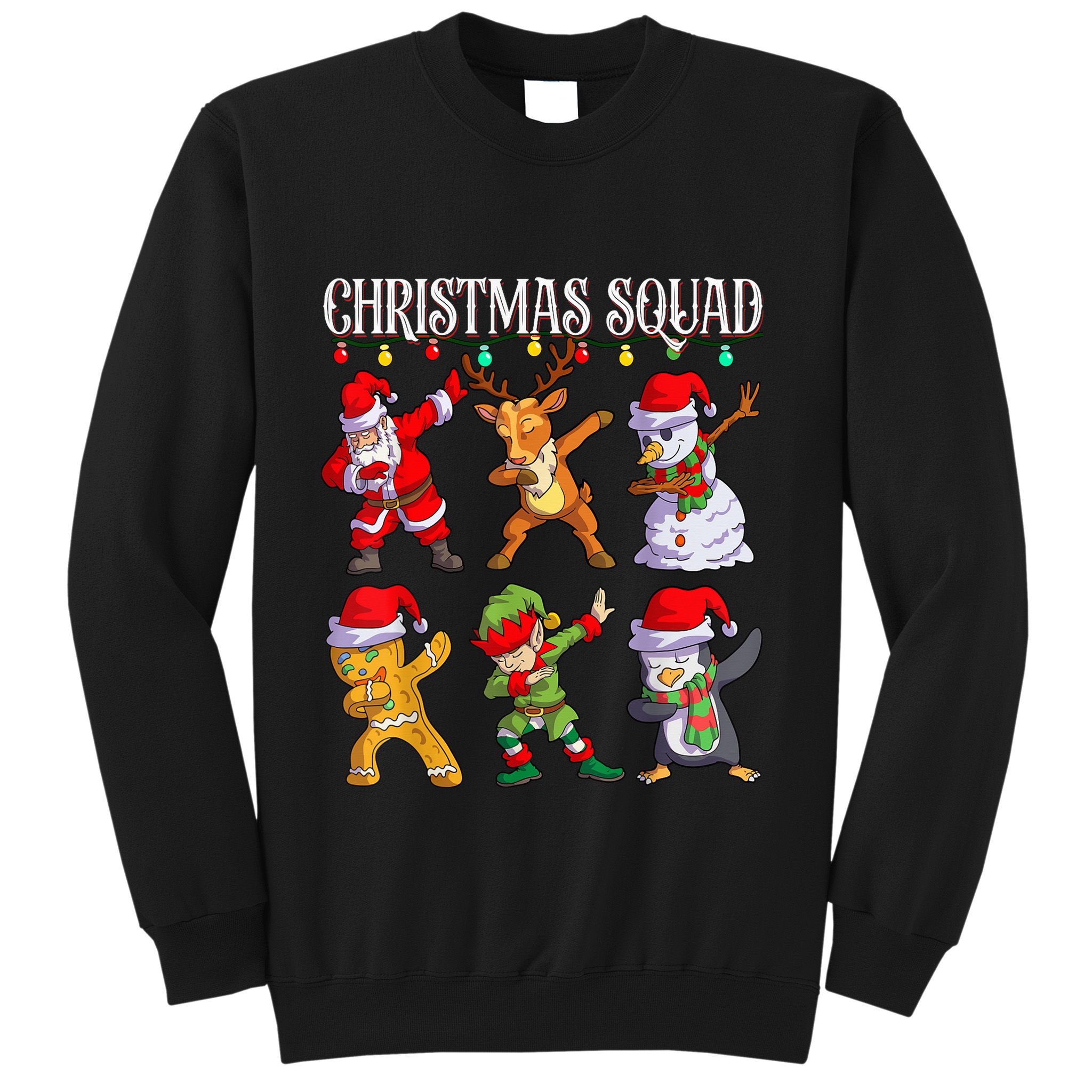 Christmas Dab Santa Friends Matching Family Christmas Squad Sweatshirt