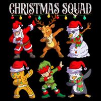 Christmas Dab Santa Friends Matching Family Christmas Squad 16 in Basic Backpack