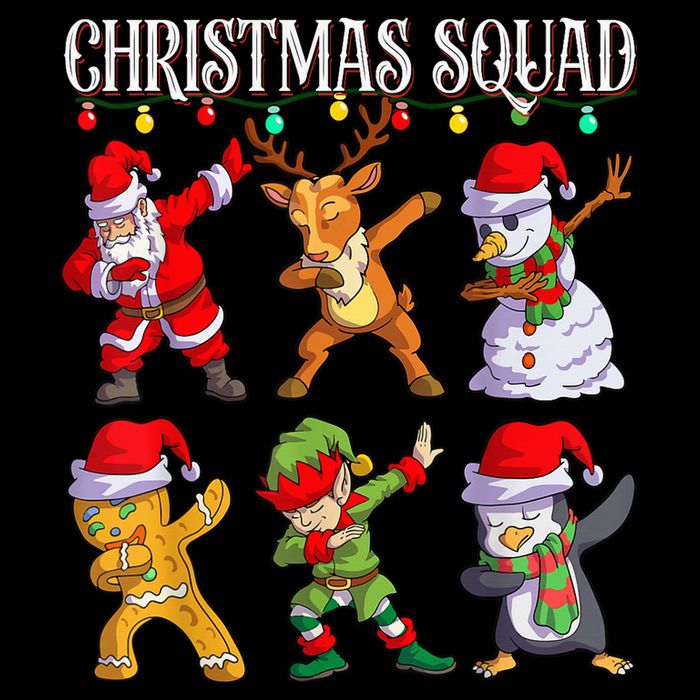 Christmas Dab Santa Friends Matching Family Christmas Squad 16 in Basic Backpack