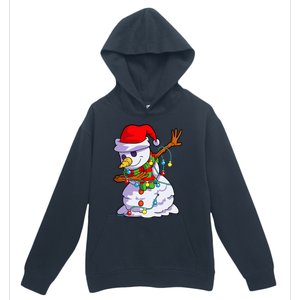 Christmas Dabbing Snowman Matching Family Urban Pullover Hoodie