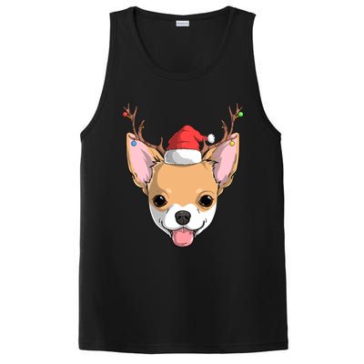 Chihuahua Dog Santa Claus Reindeer Christmas Xmas Holiday Gift PosiCharge Competitor Tank