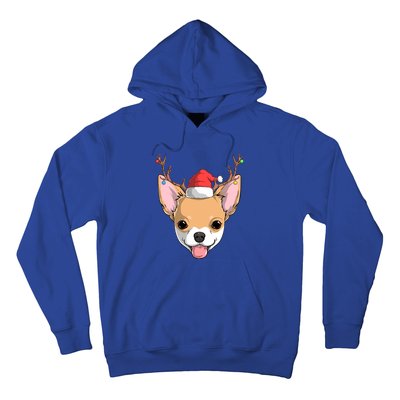 Chihuahua Dog Santa Claus Reindeer Christmas Xmas Holiday Gift Hoodie