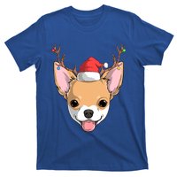 Chihuahua Dog Santa Claus Reindeer Christmas Xmas Holiday Gift T-Shirt