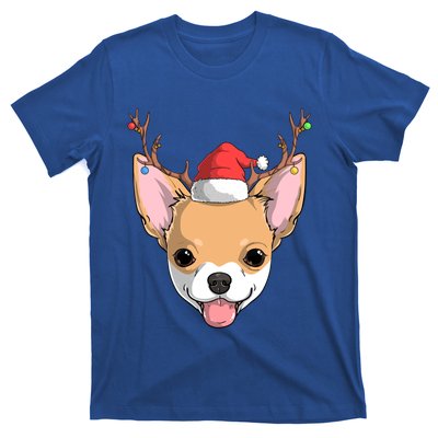 Chihuahua Dog Santa Claus Reindeer Christmas Xmas Holiday Gift T-Shirt