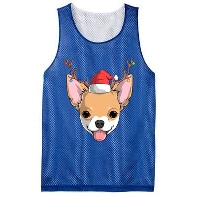 Chihuahua Dog Santa Claus Reindeer Christmas Xmas Holiday Gift Mesh Reversible Basketball Jersey Tank