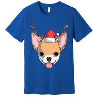 Chihuahua Dog Santa Claus Reindeer Christmas Xmas Holiday Gift Premium T-Shirt