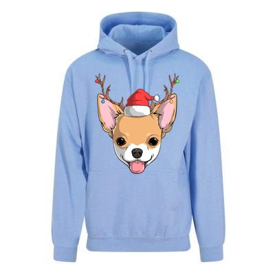 Chihuahua Dog Santa Claus Reindeer Christmas Xmas Holiday Gift Unisex Surf Hoodie