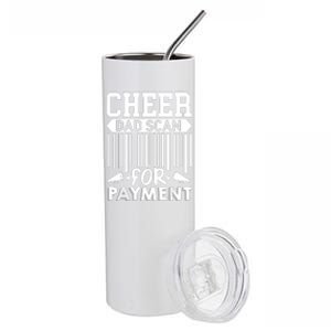 Cheer Dad Scan For Payment Cheerleader Stainless Steel Tumbler