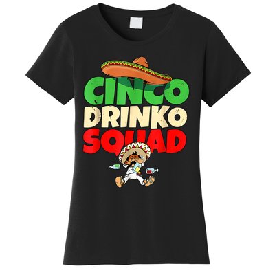 Cinco Drinko Squad Drinking Party Fiesta Funny Cinco De Mayo Women's T-Shirt