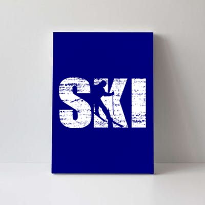 Cool Distressed Skiing Cute Gift For Skiers Canvas