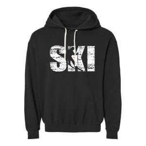 Cool Distressed Skiing Hoodie For Skiers Garment-Dyed Fleece Hoodie