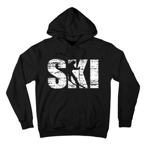 Cool Distressed Skiing Hoodie For Skiers Hoodie