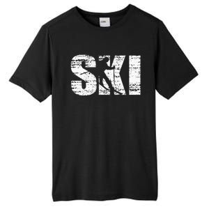 Cool Distressed Skiing Hoodie For Skiers Tall Fusion ChromaSoft Performance T-Shirt