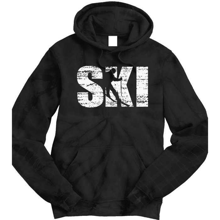 Cool Distressed Skiing Hoodie For Skiers Tie Dye Hoodie