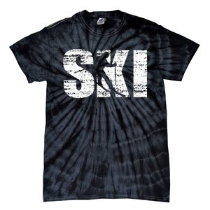 Cool Distressed Skiing Hoodie For Skiers Tie-Dye T-Shirt