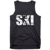 Cool Distressed Skiing Hoodie For Skiers Tank Top