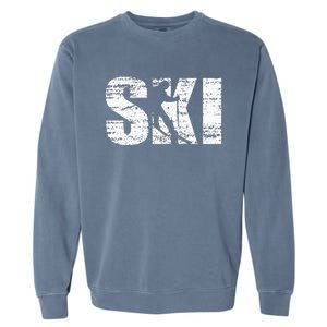 Cool Distressed Skiing Hoodie For Skiers Garment-Dyed Sweatshirt