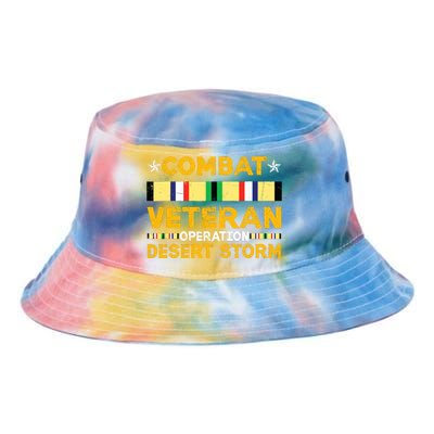 Combat Desert Storm Veteran Persian War Service Ribbon Tie Dye Newport Bucket Hat