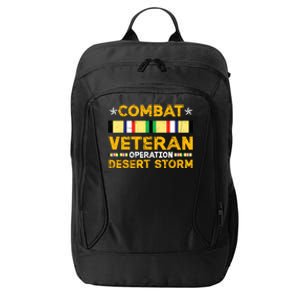 Combat Desert Storm Veteran Persian War Service Ribbon City Backpack